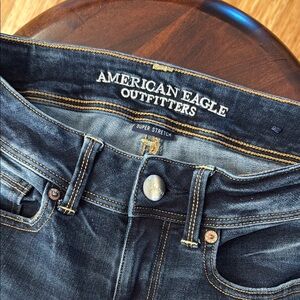 American Eagle Outfitters Blue Skinny Jeans with Classic Wash